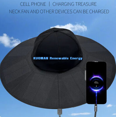 Sombra solar e armazenamento de energia Power Hat novo Chapéu solar dobrável portátil recarregável