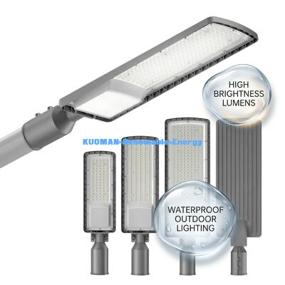 50W-200W Solar LED Street Light Exterior IP66 Impermeável com 50000 horas de vida útil para estacionamentos e rodovias