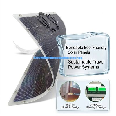 Painel Solar Flexível Bifacial Dobrável de 200W com Saída de Potência IP67 à Prova d'Água e Dobra de 360° para RV, Casa e Viagem