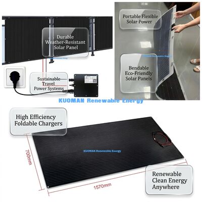 100W 210W IP68 painel solar flexível à prova d'água painel fotovoltaico de filme fino para viagens e habitação