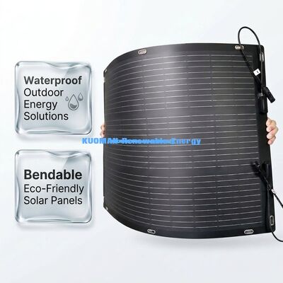 Painel Solar ETFE Flexível de 100W Leve para Viagens de RV e Aventuras ao Ar Livre