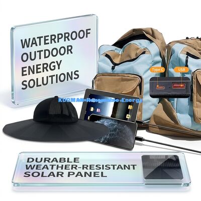 Boné Solar Portátil Dobrável com 22% de Eficiência e 13W de Potência - Chapéu Solar Recarregável com Saída USB-A e Tipo-C