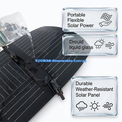 Painel Solar Flexível Curvável Revestido de ETFE de 100W para Montanhismo e Overlanding