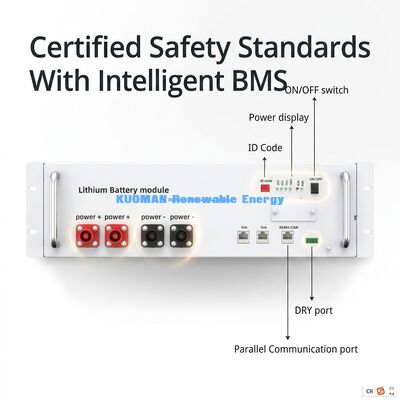 48V 200Ah LiFePO4 Bateria montada na parede Armazenamento de bateria doméstica com 8000 ciclos para uso residencial