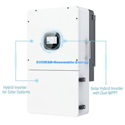 Inversor solar híbrido trifásico de alta entrada fotovoltaica da série BSR de 36kW com bateria de lítio e proteção IP65