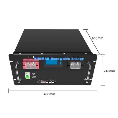 Bateria LiFePO4 de montagem em parede que economiza espaço 48V 300Ah para energia solar doméstica e backup
