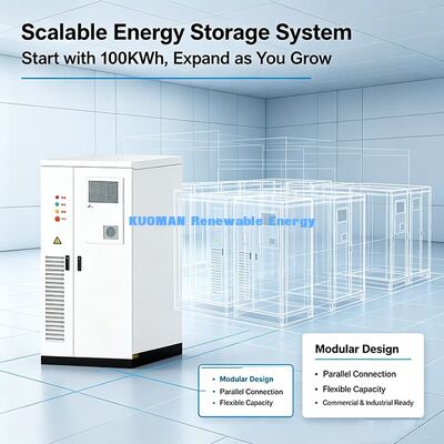 Bateria comercial ESS de 100kWh. 50kW LiFePO4 Armazenamento de energia para fábrica