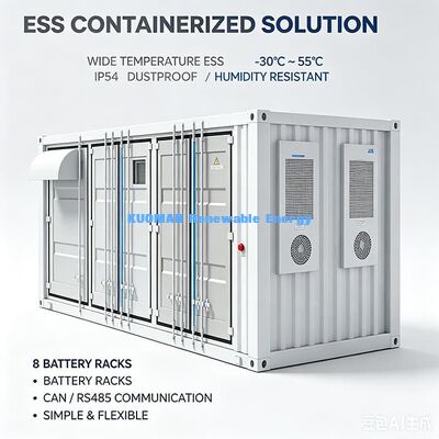 3Unidade de armazenamento de energia em recipiente de 5 toneladas 12192 mm Tamanho Bateria industrial de grande capacidade ESS