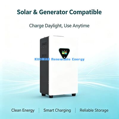 Armário portátil de armazenamento de energia solar de rodas 5kWh 51.2V 300Ah com armazenamento de energia doméstica Wi-Fi