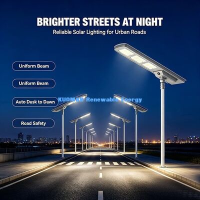 Luz de Rua Solar de Bateria LiFePO4 de 30W com Design Tudo em Um, Lâmpada Solar LED para Estrada à Prova d'Água para Exterior