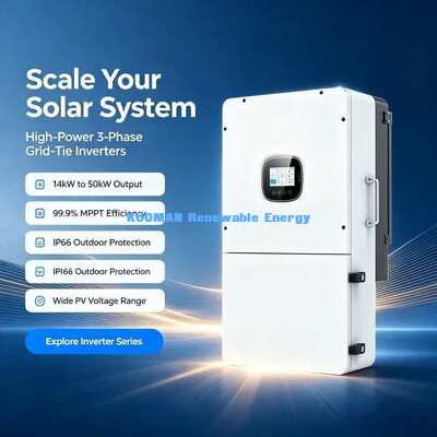 Inversor Solar Híbrido Trifásico de Unidades Paralelas 1-9 Sistema Doméstico Comercial Off Grid