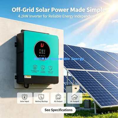 24V Bateria híbrida Inverter Solar 4200W Grid Ligado Off Grid Sistema Solar Doméstico