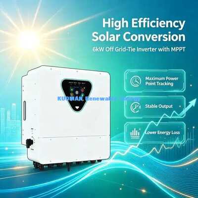 6KW Grid-Tied Off-Grid Hybrid Solar Inverter Dual AC Input Backup Power