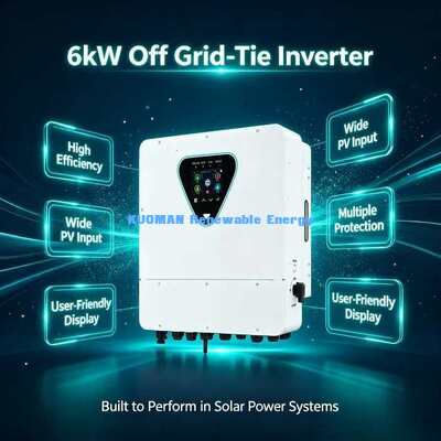 Inversor solar híbrido 6KW 2 MPPT com transformador de corrente e monitoramento remoto WiFi