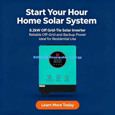 Inversor Solar Híbrido de Onda Senoidal Pura 8200W Controlador de Carga Solar MPPT 160A