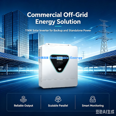 Inversor Solar Off-Grid 11KVA Entrada PV 500V Máx Saída AC Dupla Inversor Híbrido Solar