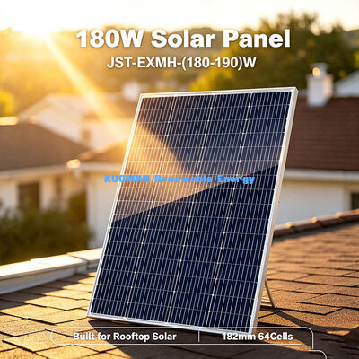 Painel solar monocristalino IP67 à prova d'água de 180-190W para iluminação de jardim e energia da câmara de segurança
