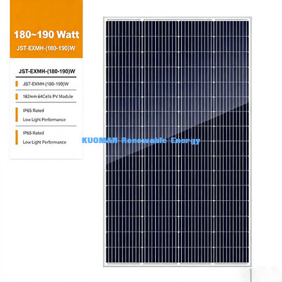 Painel solar monocristalino IP67 à prova d'água de 180-190W para iluminação de jardim e energia da câmara de segurança