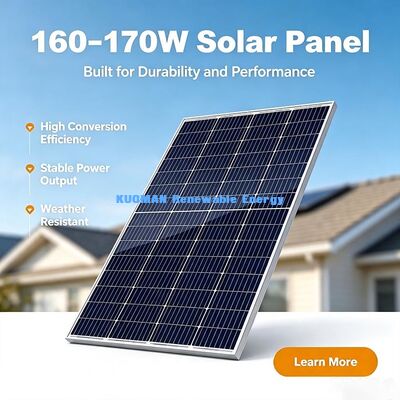 Painel de energia solar de 160 W resistente a intempéries, com suporte paralelo em série para matriz solar personalizada