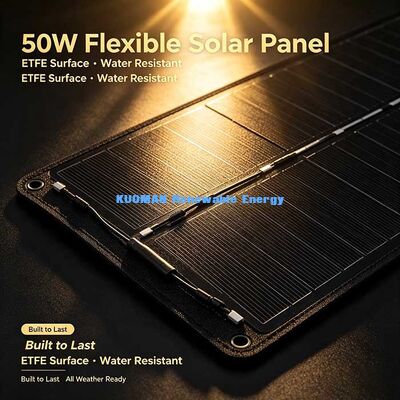 50W Self-Install Flexible Foldable Solar Panel, Sem Pro-Instalação Energia Solar para RV Camping & Tiny Homes