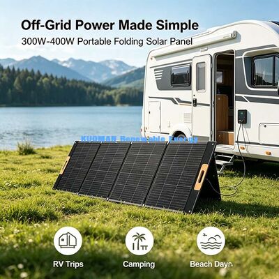 Painel Solar Laminado ETFE Dobrável de 400W, Energia Solar Portátil Off-Grid para Vida em Campervan
