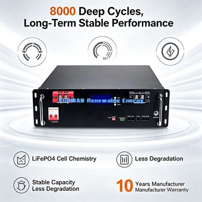 Bateria Solar para Montagem em Rack 51.2V 100Ah CE UN38.3 Certificada Frete Global Atacado