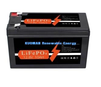 Bateria de Lítio LiFePO4 de Ciclo Profundo 12V 10Ah 128Wh para Armazenamento de Energia e Aplicações em RV
