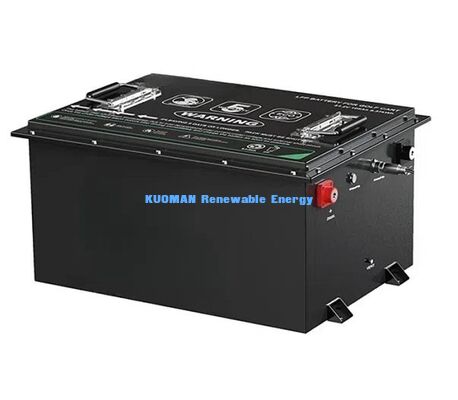 Bateria de carro de golfe LiFePO4 de 36V com 8000 ciclos, capacidade de 50Ah-150Ah e dimensões compactas de 385*338*245mm