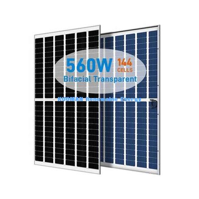 Painel Solar Mono Perc de 540W 550W com Eficiência de 22% e Design de Vidro Sem Moldura