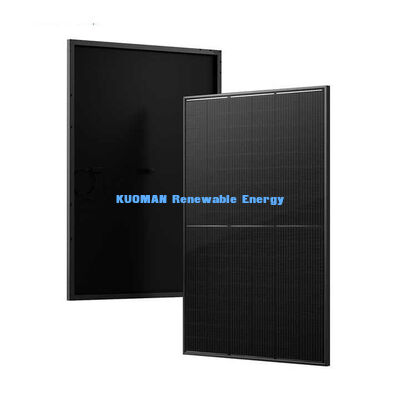 Painel solar preto tipo N de 415W com 22% de eficiência e estrutura de alumínio anodizado