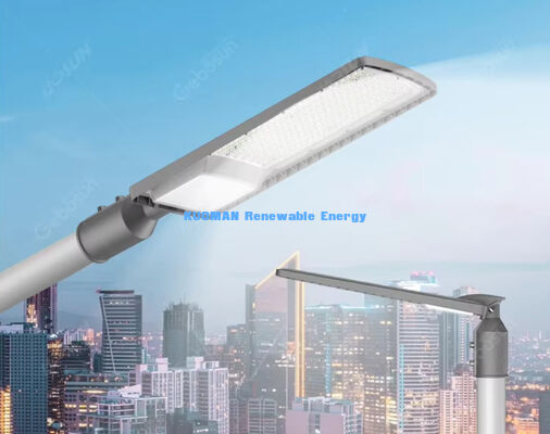 50W-200W Solar LED Street Light Exterior IP66 Impermeável com 50000 horas de vida útil para estacionamentos e rodovias