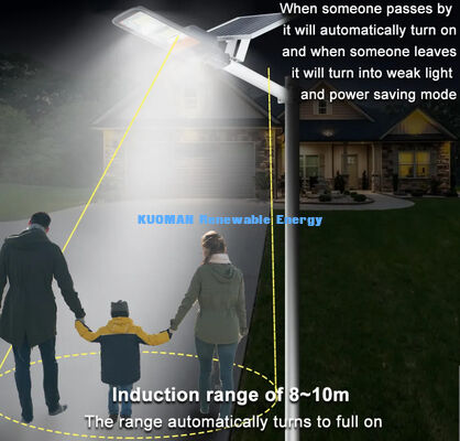 Luz de Rua Solar IP67 à Prova d'Água de 300W-500W com Lâmpada de Rua LED com Sensor de Movimento Inteligente