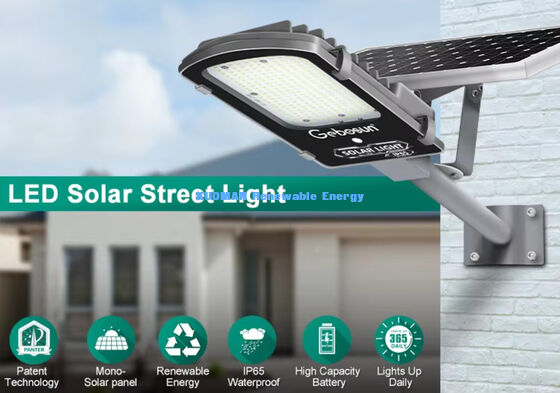 Luz de Rua Solar Dividida à Prova d'Água IP65 de 300W-500W com Bateria LiFePO4 e Painel Solar
