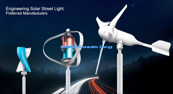 Luminária Pública Híbrida Eólica-Solar de 100W-200W com Proteção IP65 à Prova d'Água e 12h*365 dias de Tempo de Trabalho para Estradas Off-Grid