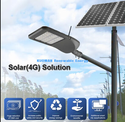 Smart Solar Street Light com 4G IoT, Gestão Centralizada e IP66 à prova d'água para Smart Cities