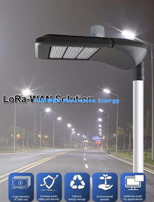 Lâmpada de rua LED inteligente de jardim com resistência à água IP66, controle inteligente LoRaWAN e vida útil de 100000 horas para iluminação solar exterior