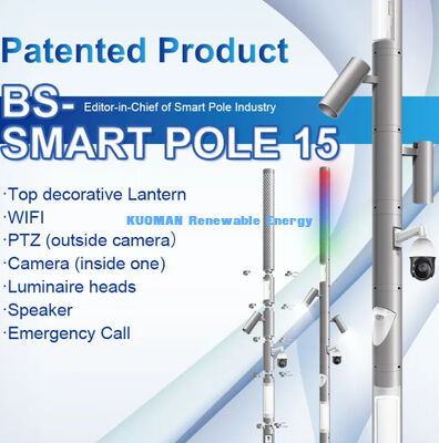 outdoor smart solar wifi city sensors intelligent street light pole