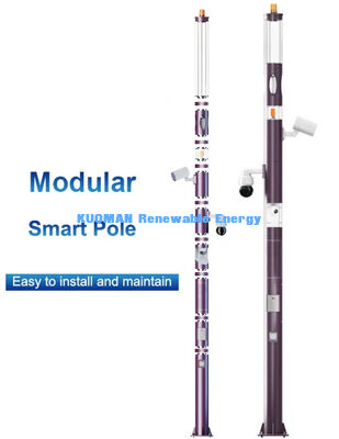 Sistema de controlo inteligente LED Pole de iluminação exterior de tela secreta Smart Polares de iluminação remoto