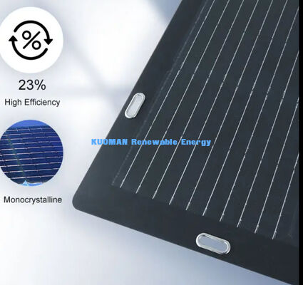 Painel Solar ETFE Flexível de 100W Leve para Viagens de RV e Aventuras ao Ar Livre