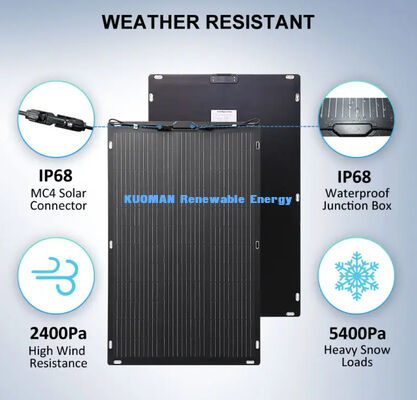Painel Solar Flexível ETFE Película Fina 100W 210W Painéis Solares para Soluções de Energia Flexíveis e Leves