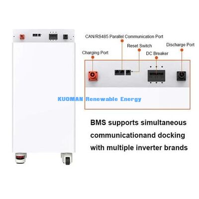 Armazenamento de Bateria Residencial LiFePO4 KM 48V 300Ah Montada na Parede com 8000 Ciclos e Monitoramento em Tempo Real