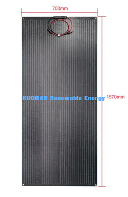 Painel Solar Flexível de Silício Monocristalino de 200W com Design de Fibra de Carbono Impermeável IP67