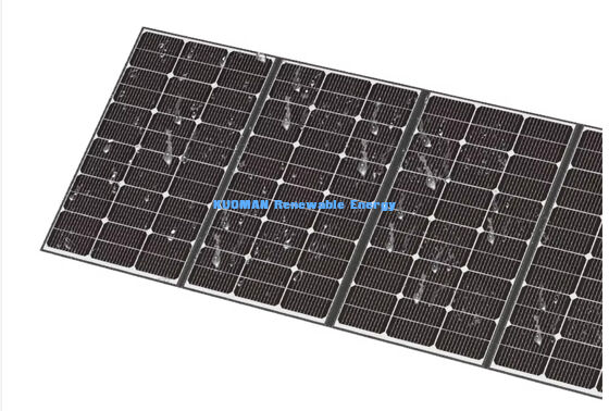 Carregador de painéis solares impermeável IP68 dobrável de 400W para aventuras ao ar livre