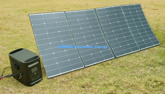 Carregador de painéis solares impermeável IP68 dobrável de 400W para aventuras ao ar livre