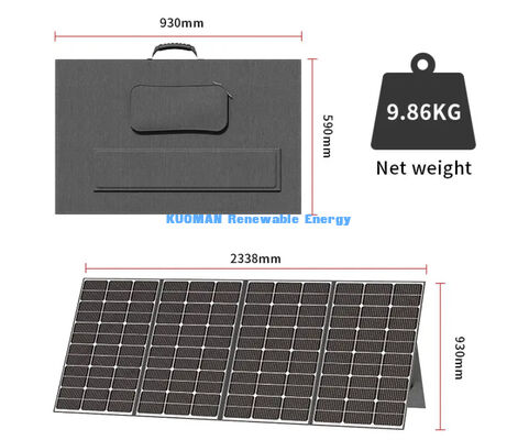 400W 40.3V carregador solar dobrável painel solar portátil dobrável para acampamento e caminhadas