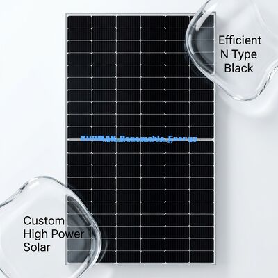 Painéis Solares Monocristalinos Personalizados 400-500W com 22% de Eficiência e Design de Célula Half-Cut