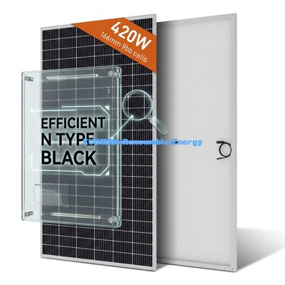 Painel Solar Monocristalino de 300W-400W com Estrutura de Alumínio Anodizado para Alta Eficiência
