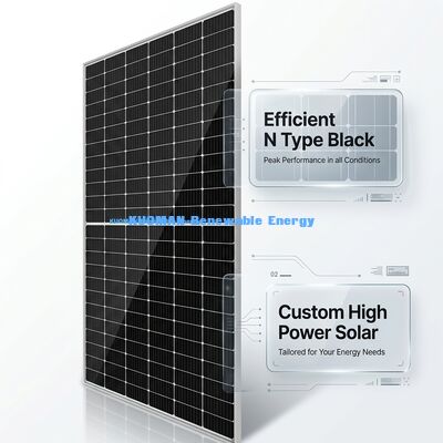Painel solar monocristalino de 24 volts com resistência a intempéries IP65 para sistemas de energia renovável