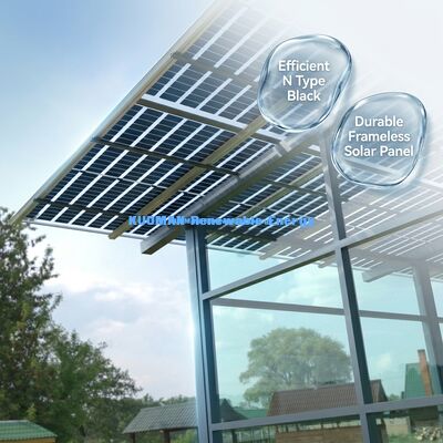 Painel Solar Mono Perc de 540W 550W com Eficiência de 22% e Design de Vidro Sem Moldura