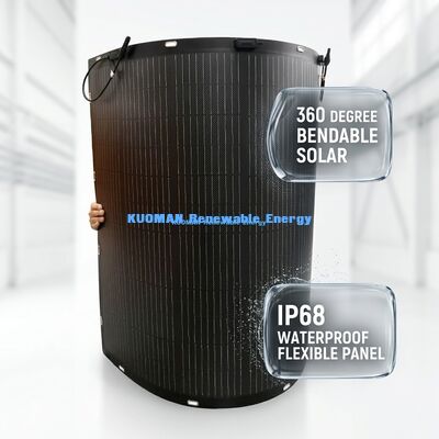 Painel Solar Flexível Ecológico de 200W com Caixa de Junção com Classificação IP67 para Pegada de Carbono Zero